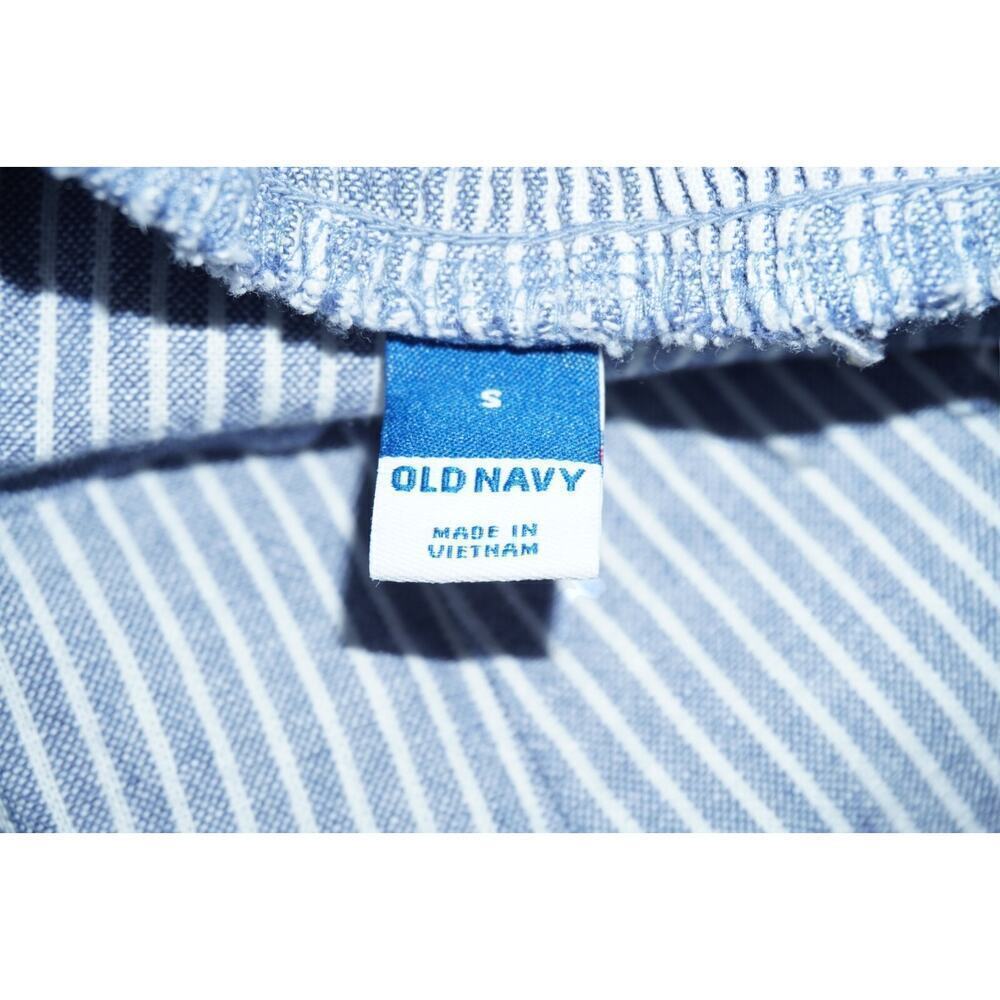 Old Navy Blue White Striped Jumpsuit | Women’s Size Small | Sleeveless Cropped - Picture 9 of 10